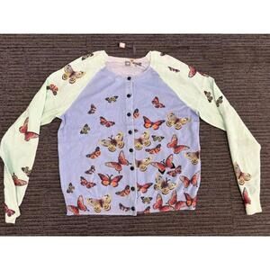 NWT New Anthropologie Knitted & Knotted Butterfly Cardigan XL